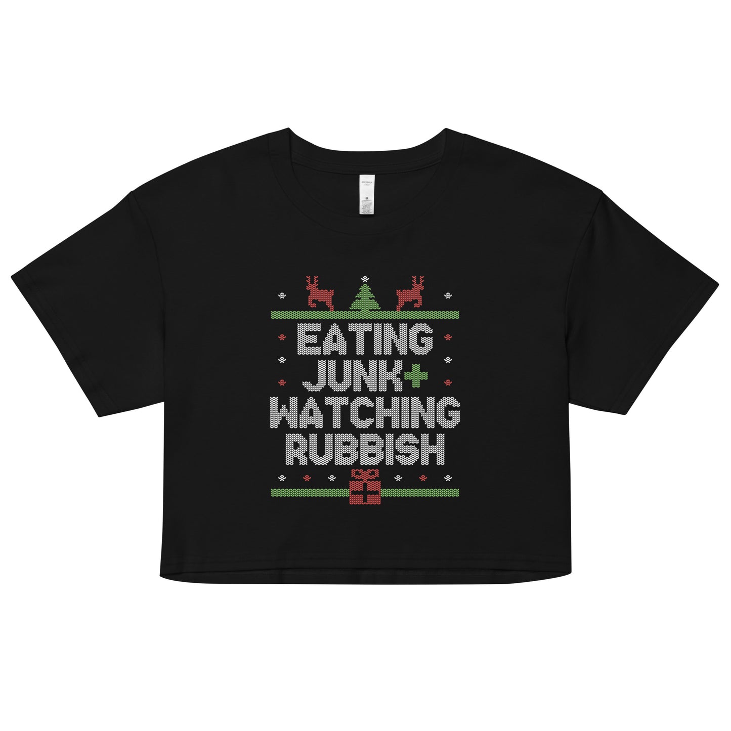 Eating Junk And Watching Rubbish Women's Crop Tee