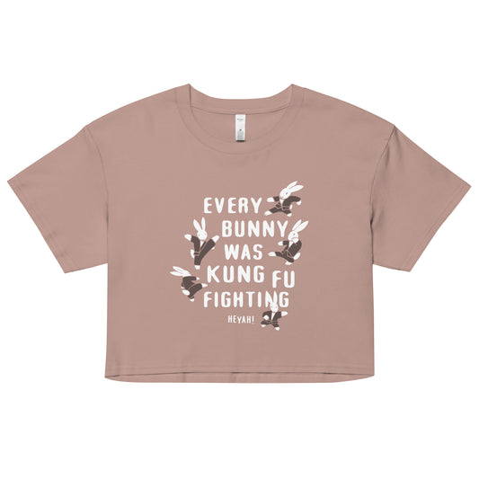 Every Bunny Was Kung Fu Fighting Women's Crop Tee