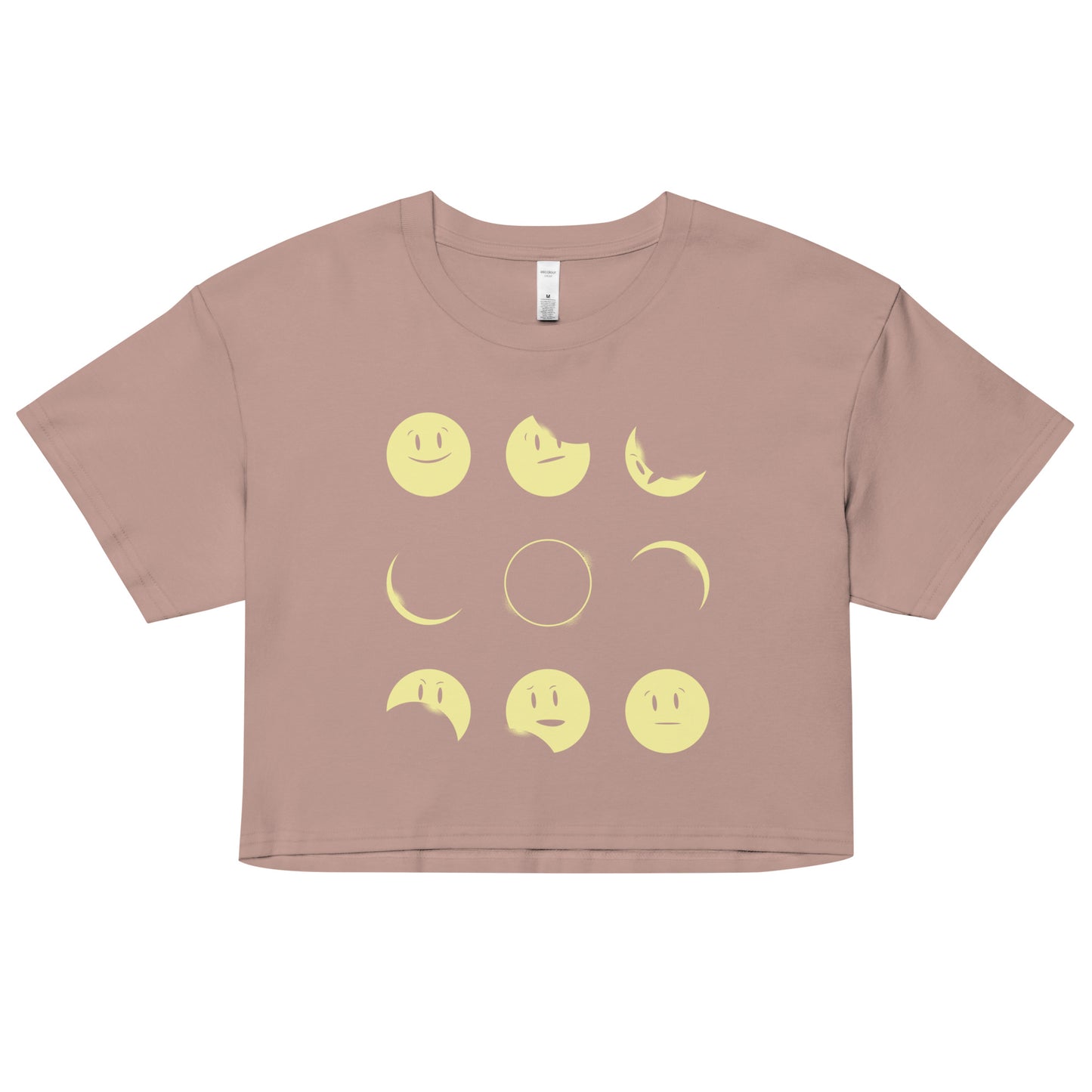 Eclipse Emoji Women's Crop Tee
