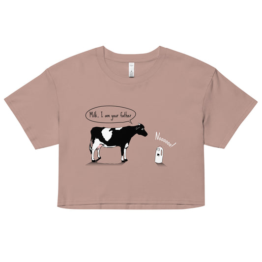 Milk, I am your father Women's Crop Tee