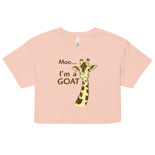 Moo, I'm A Goat Women's Crop Tee