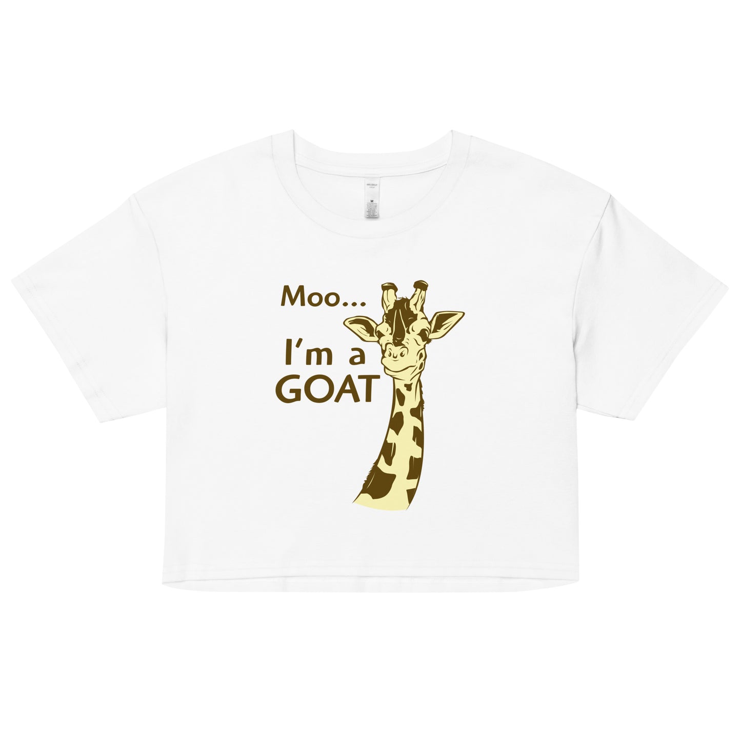 Moo, I'm A Goat Women's Crop Tee