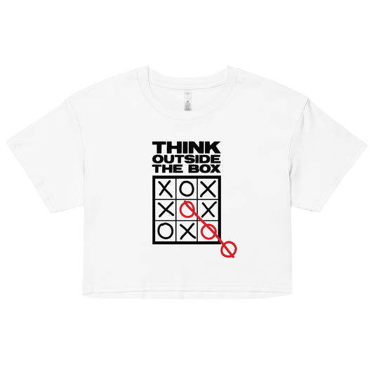 Think Outside The Box Women's Crop Tee