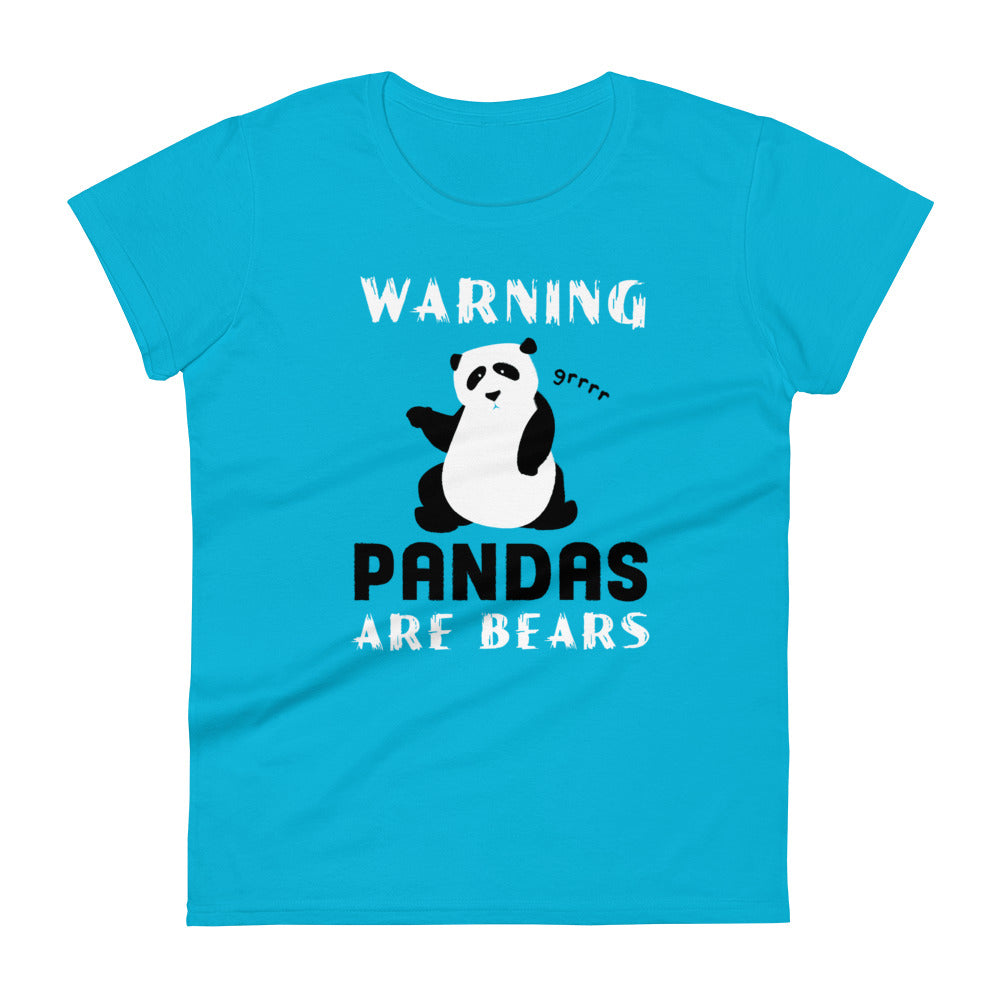 Warning, Pandas Are Bears Women's Signature Tee