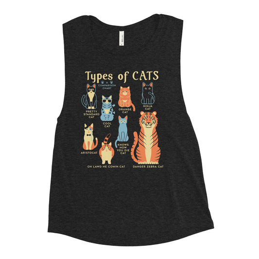 Types Of Cats Women's Muscle Tank