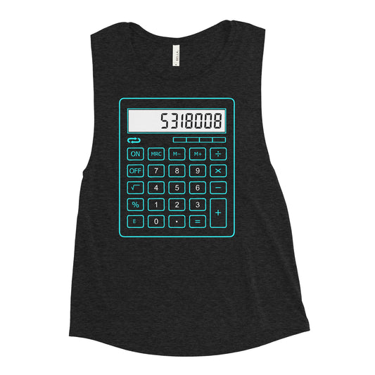 5318008 Calculator Women's Muscle Tank