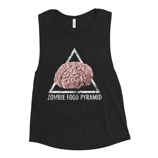 Zombie Food Pyramid Women's Muscle Tank