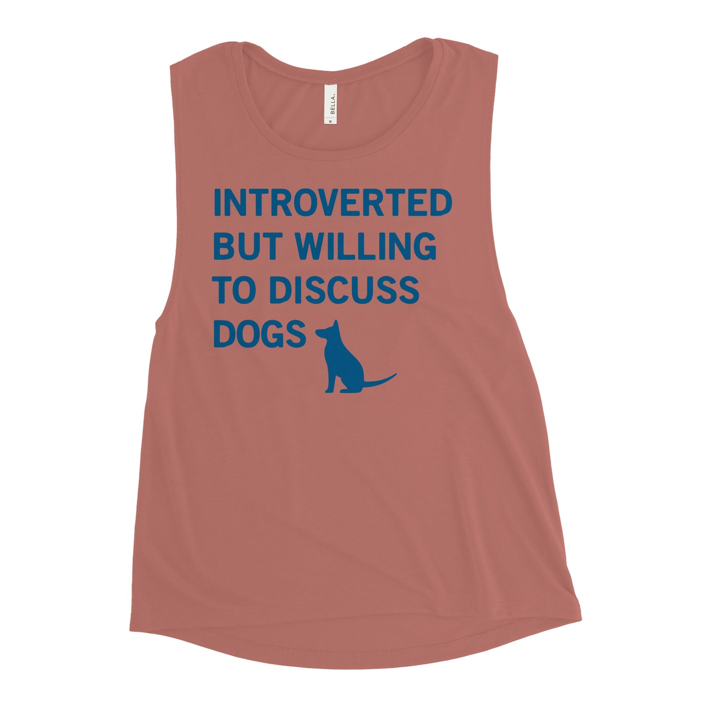 Introverted But Willing To Discuss Dogs Women's Muscle Tank