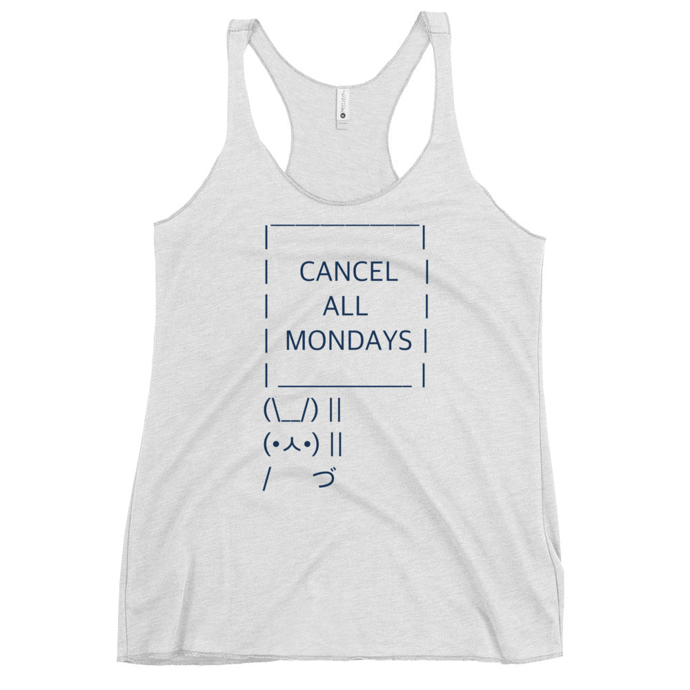 Cancel All Mondays Bunny Women's Racerback Tank