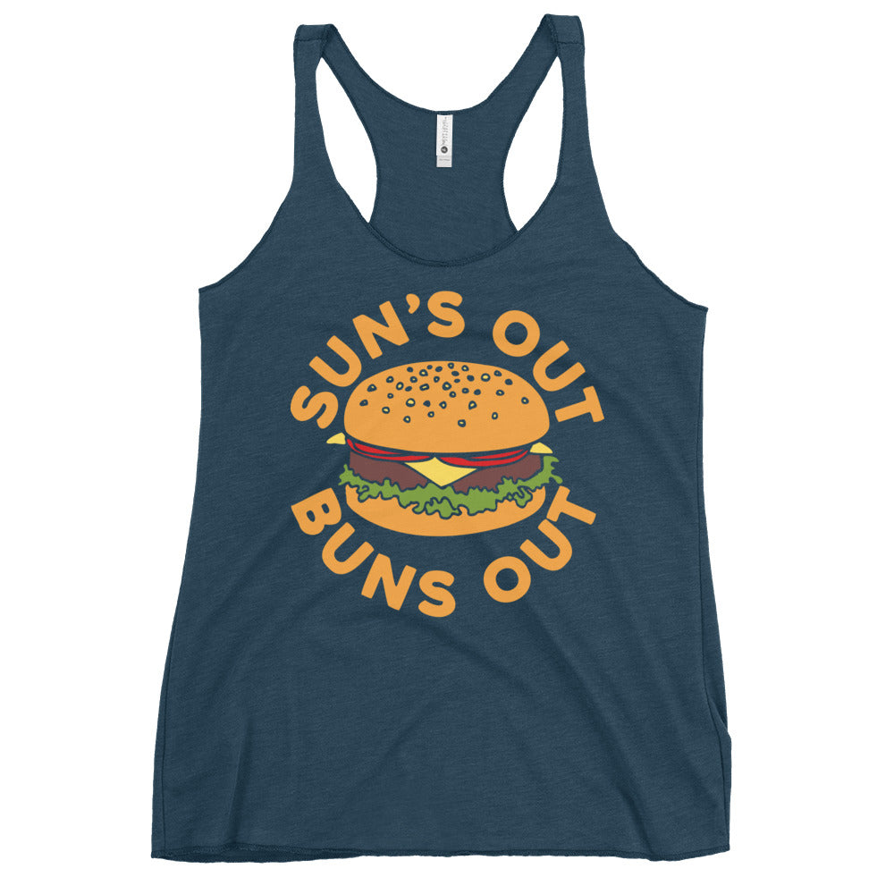 Sun's Out Buns Out Women's Racerback Tank