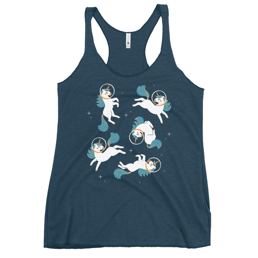 Unicorns In Space Women's Racerback Tank