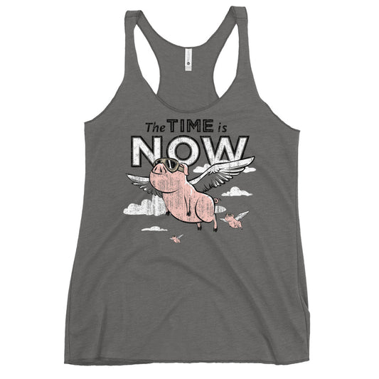 The Time Is Now Women's Racerback Tank
