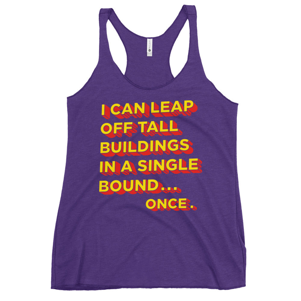Tall Buildings In A Single Bound Women's Racerback Tank