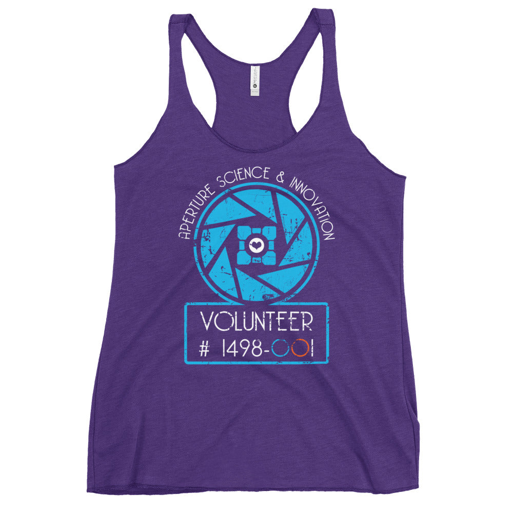 Aperture Science Volunteer Women's Racerback Tank