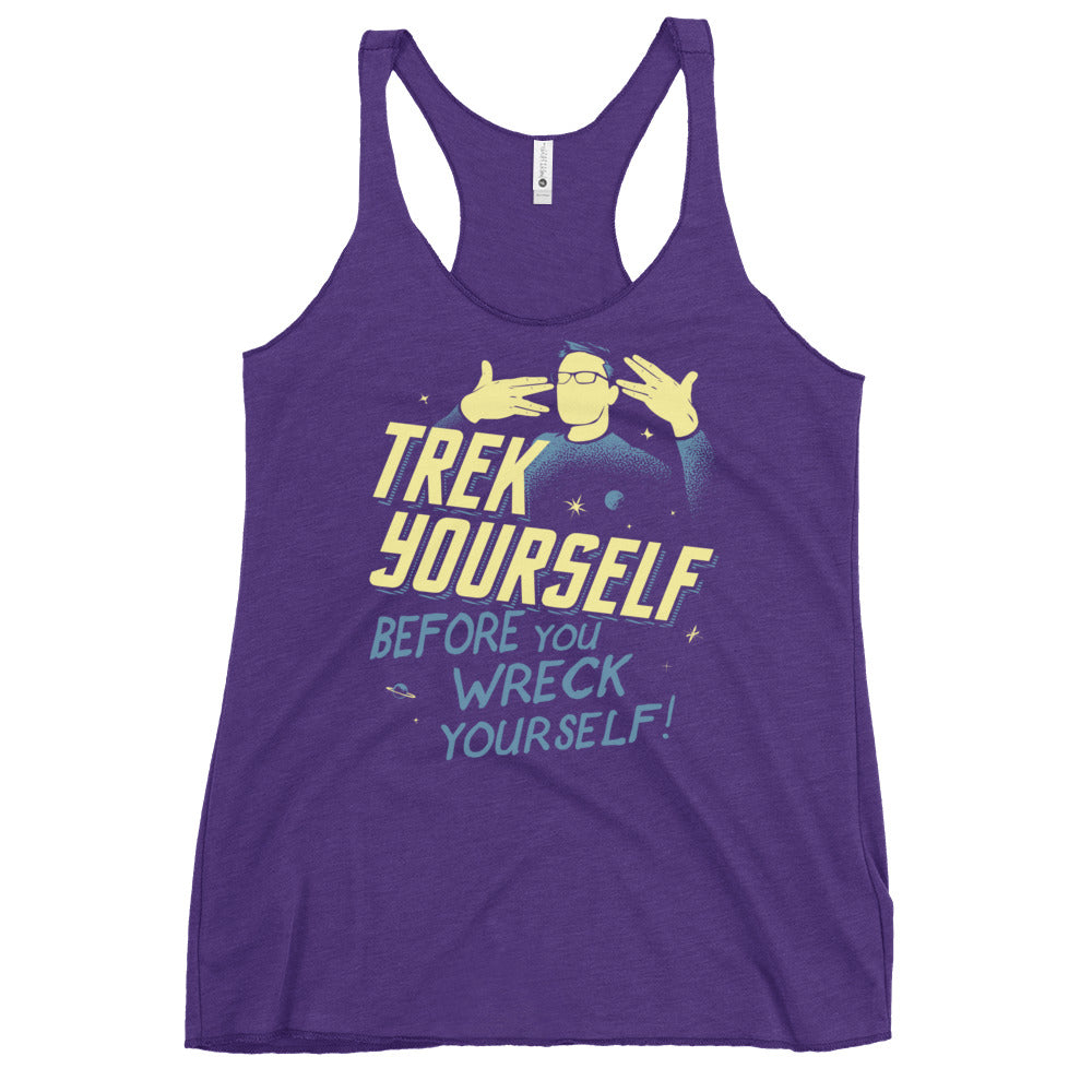 Trek Yourself Before You Wreck Yourself Women's Racerback Tank