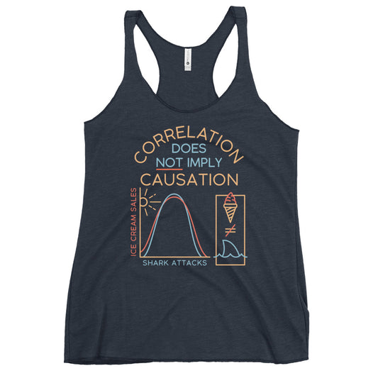 Correlation Does Not Imply Causation Women's Racerback Tank