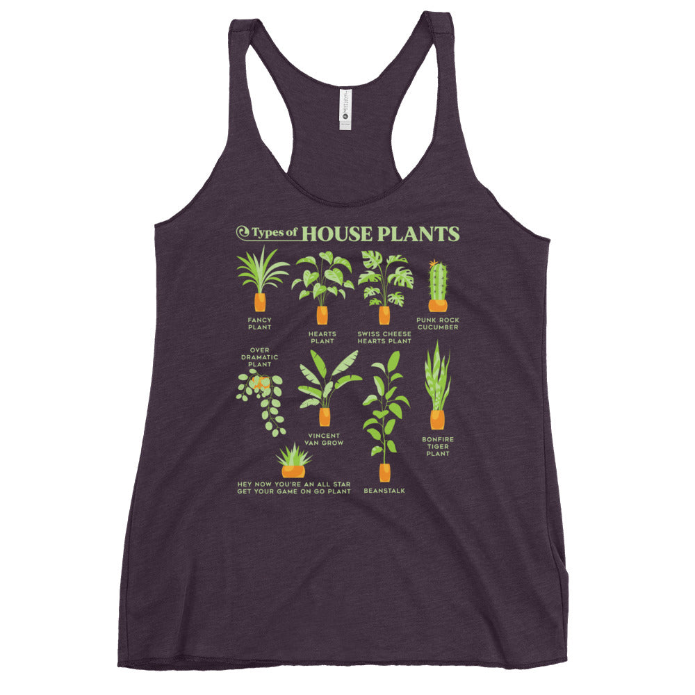 Types Of House Plants Women's Racerback Tank