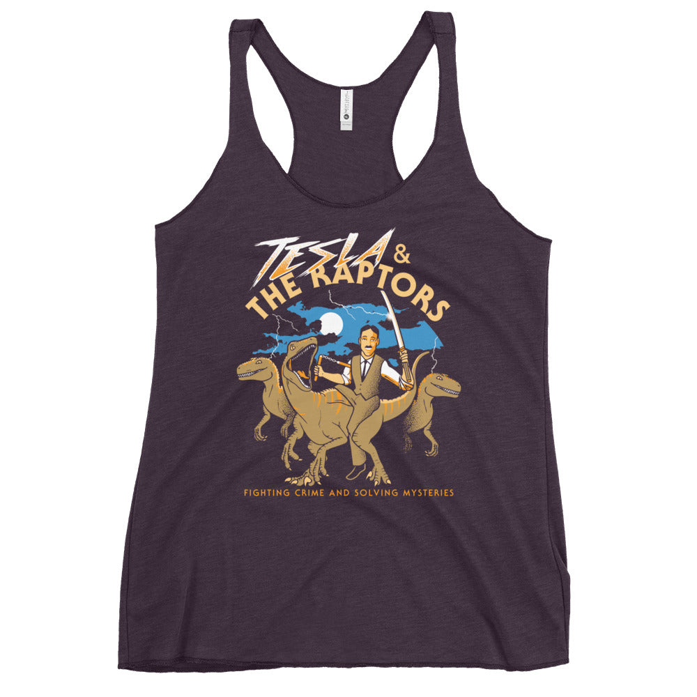 Tesla & The Raptors Women's Racerback Tank