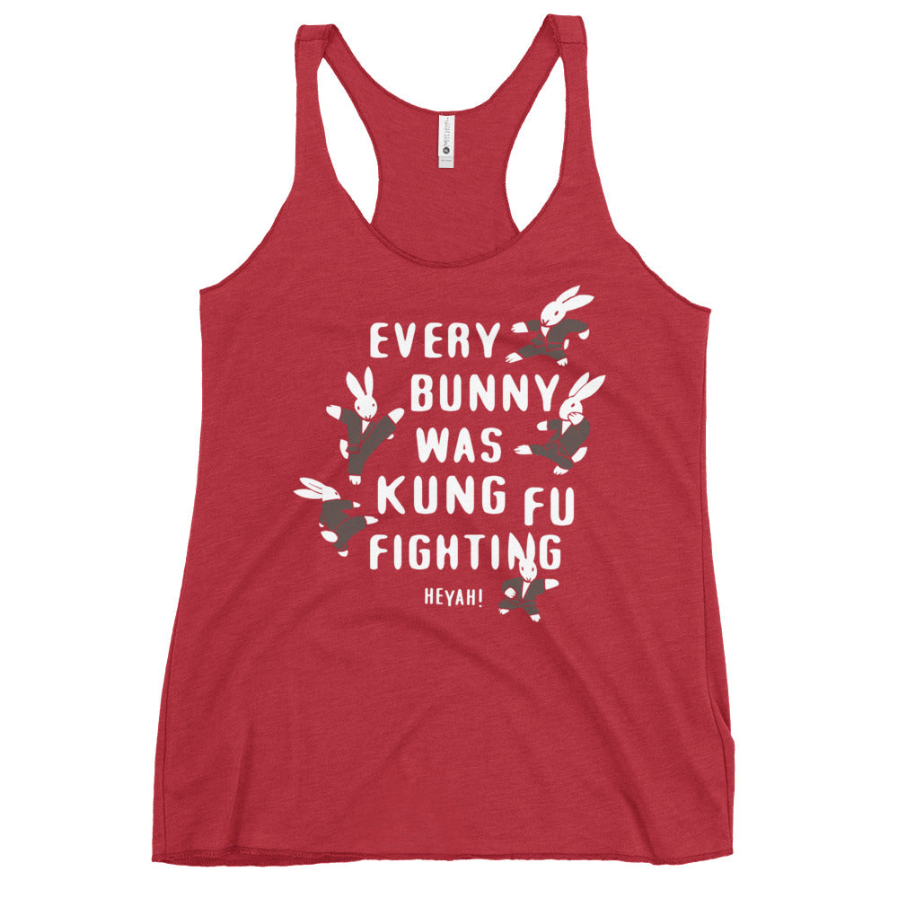 Every Bunny Was Kung Fu Fighting Women's Racerback Tank