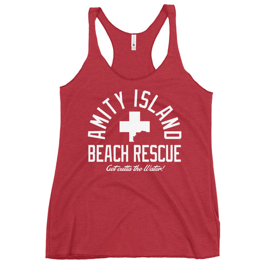 Amity Island Beach Rescue Women's Racerback Tank