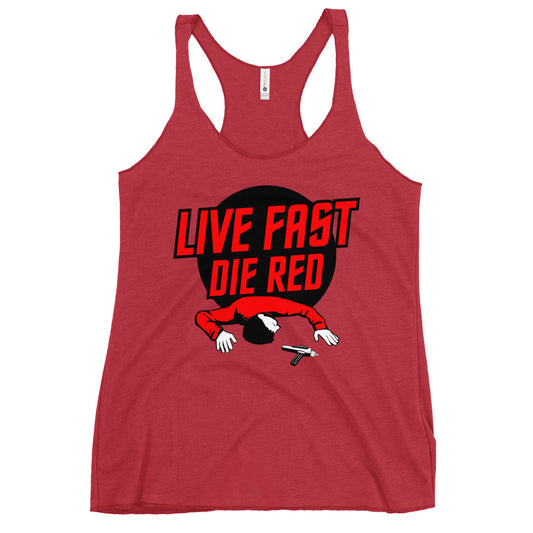 Live Fast Die Red Women's Racerback Tank