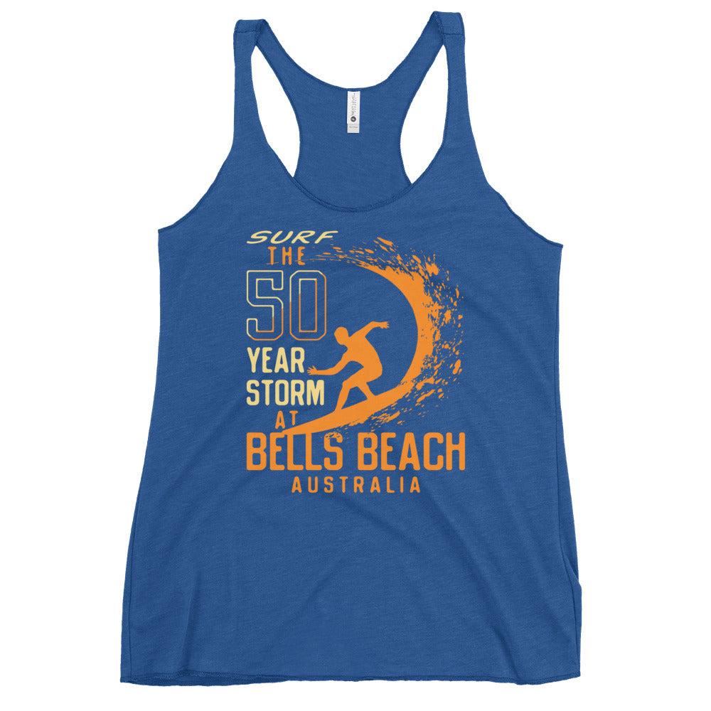 50 Year Storm At Bells Beach Women's Racerback Tank