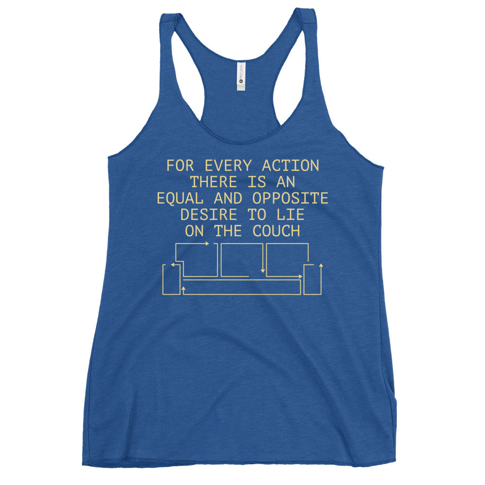 For Every Action There Is An Equal And Opposite Women's Racerback Tank