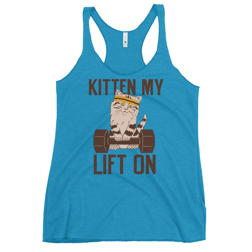 Kitten My Lift On Women's Racerback Tank