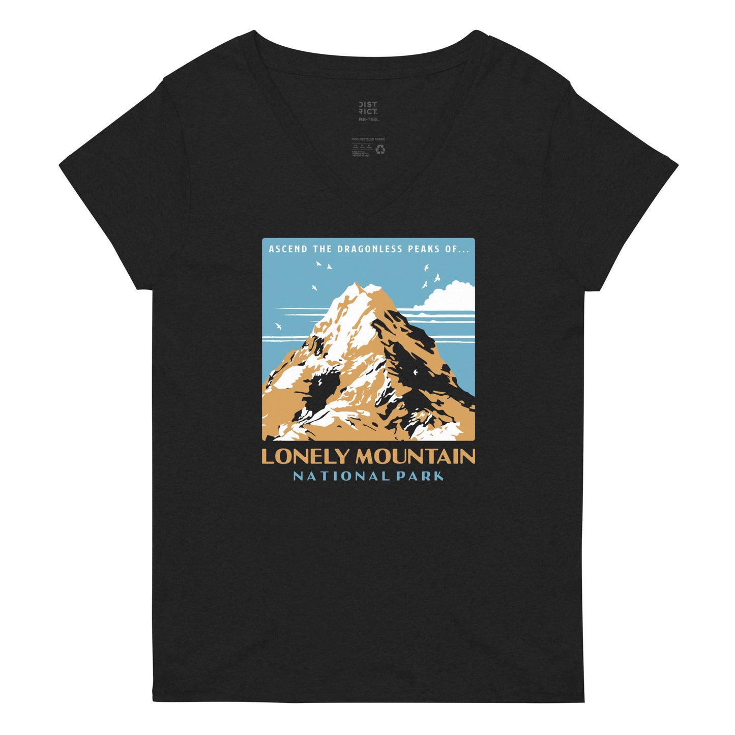 Lonely Mountain National Park Women's V-Neck Tee