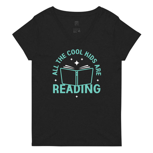All The Cool Kids Are Reading Women's V-Neck Tee