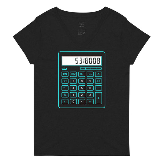 5318008 Calculator Women's V-Neck Tee