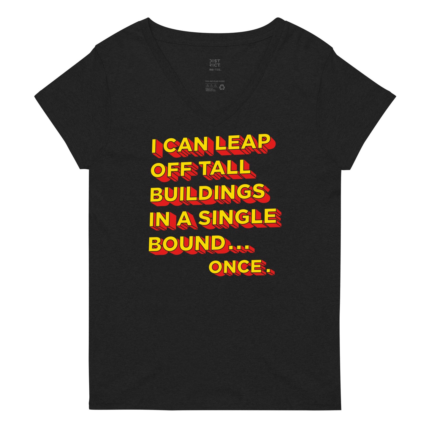 Tall Buildings In A Single Bound Women's V-Neck Tee