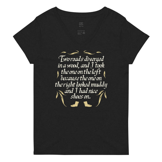 Two Roads Diverged Women's V-Neck Tee