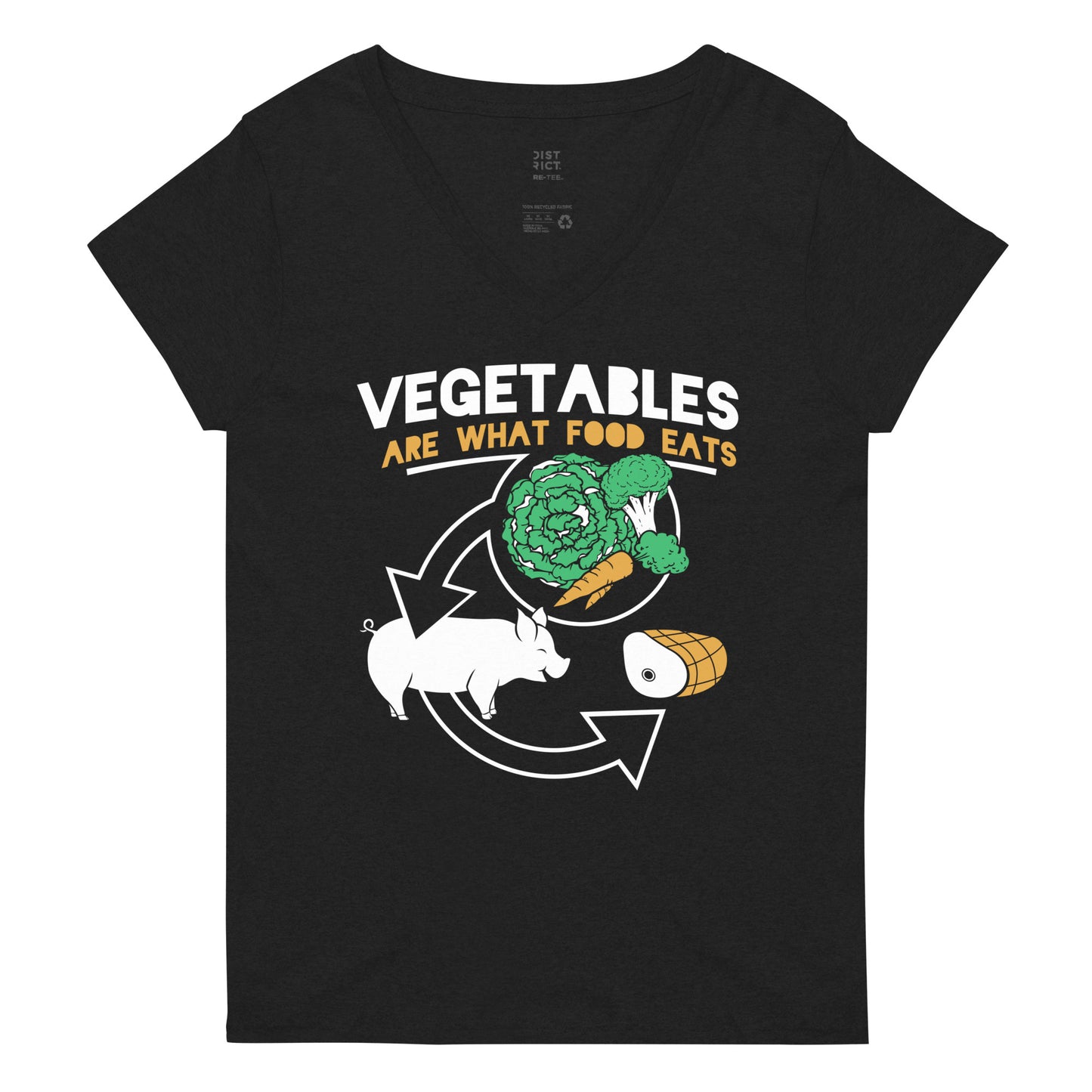 Vegetables Are What Food Eats Women's V-Neck Tee