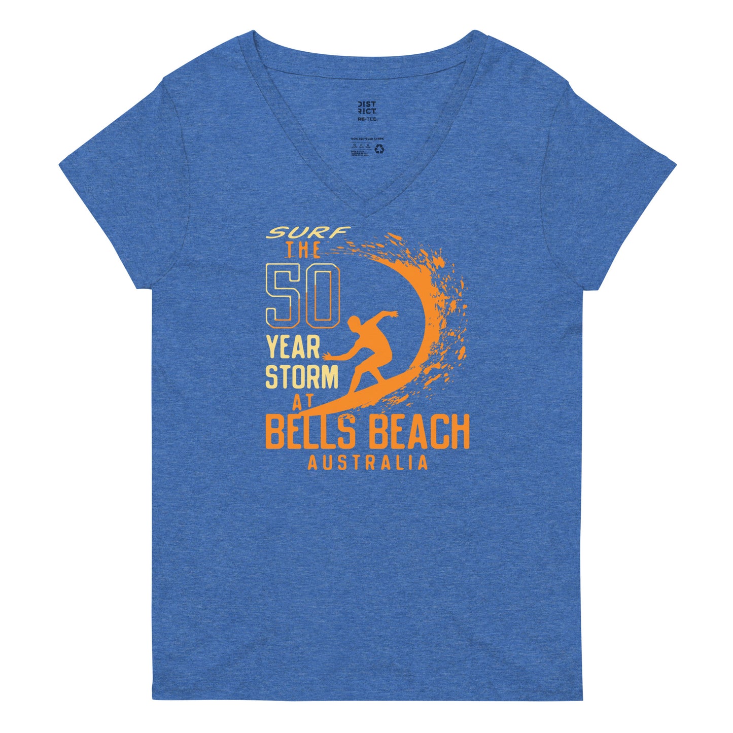 50 Year Storm At Bells Beach Women's V-Neck Tee
