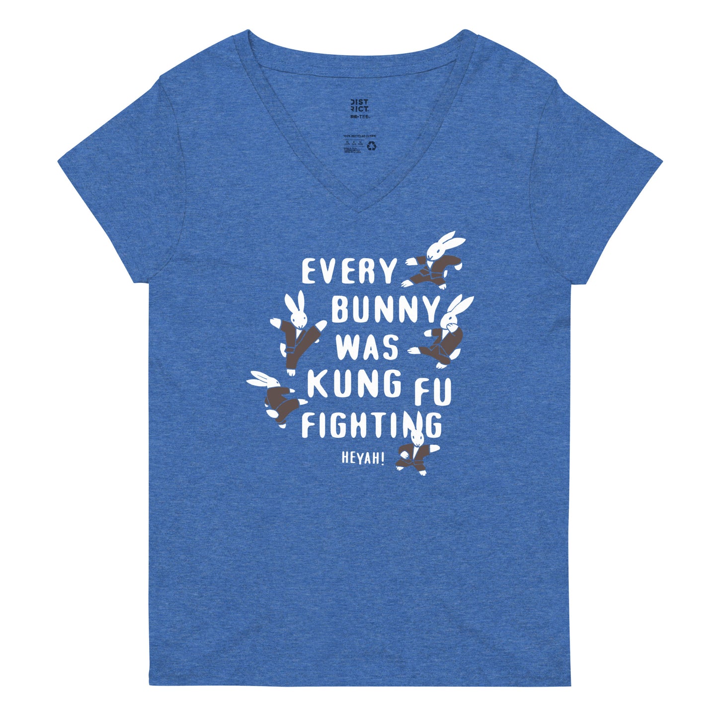 Every Bunny Was Kung Fu Fighting Women's V-Neck Tee