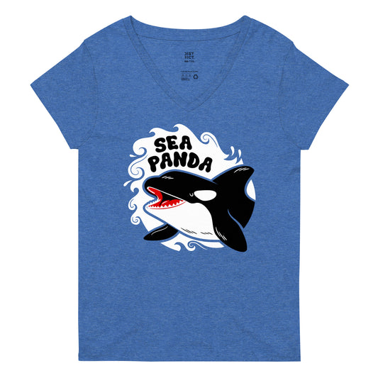 Sea Panda Women's V-Neck Tee