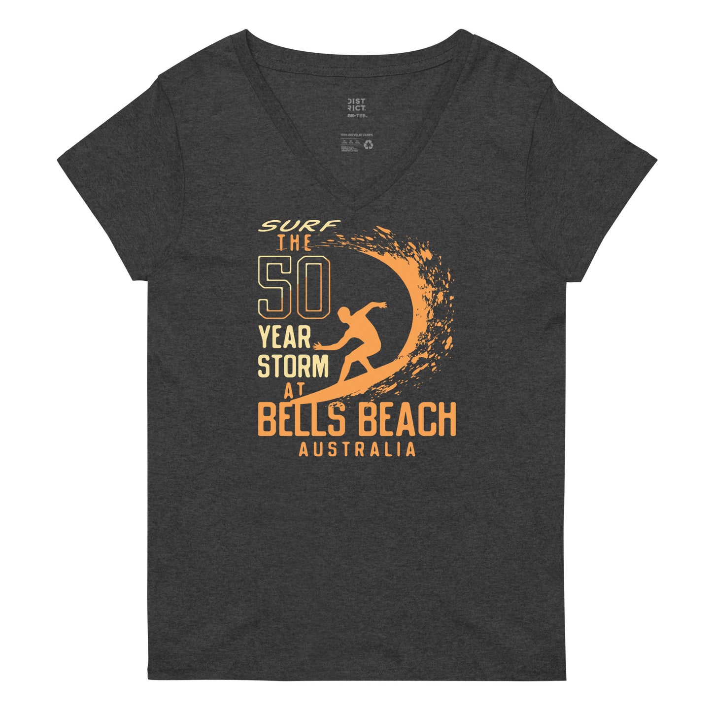 50 Year Storm At Bells Beach Women's V-Neck Tee