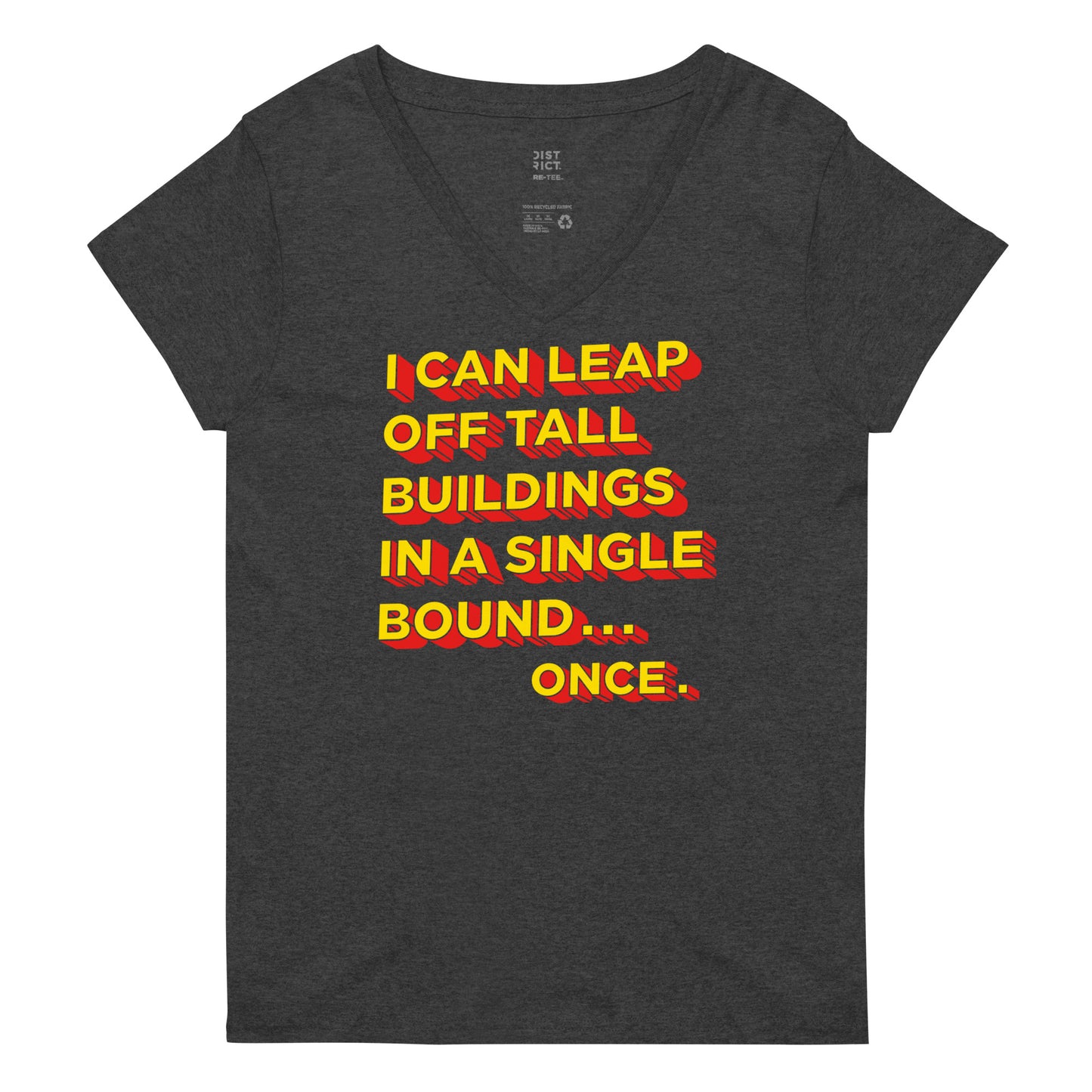 Tall Buildings In A Single Bound Women's V-Neck Tee