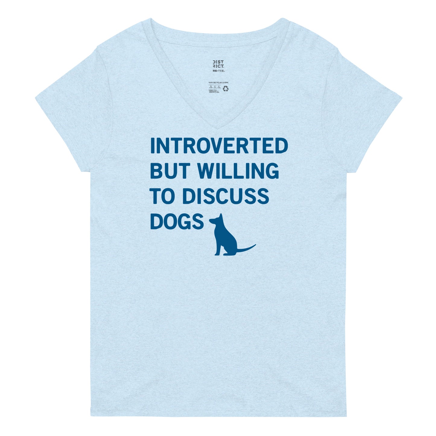 Introverted But Willing To Discuss Dogs Women's V-Neck Tee