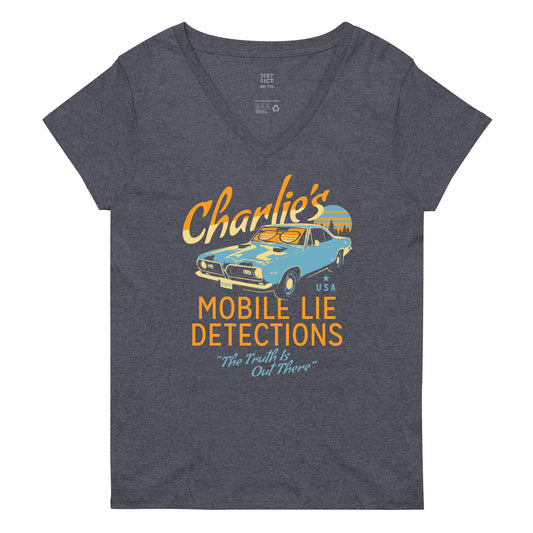 Charlie's Mobile Lie Detection Women's V-Neck Tee