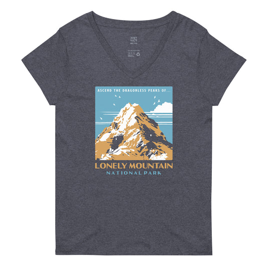Lonely Mountain National Park Women's V-Neck Tee