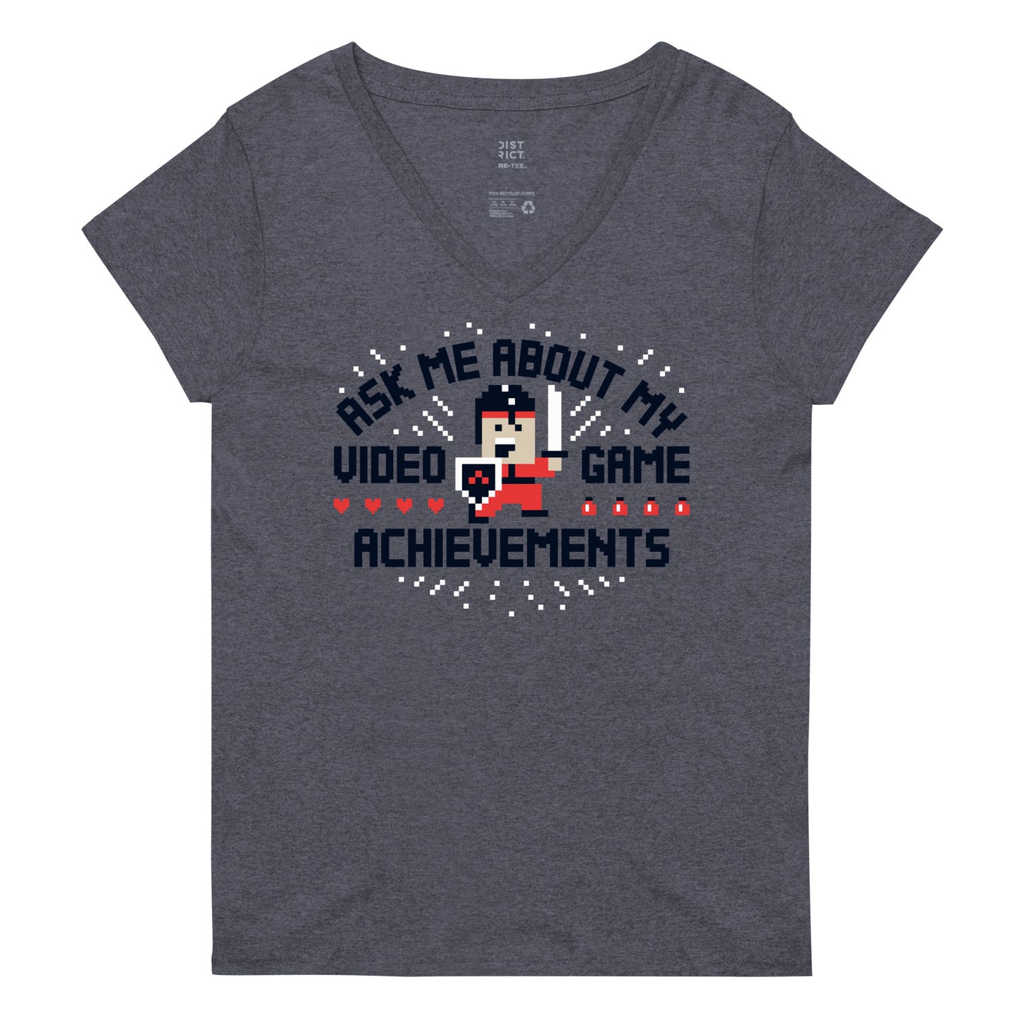 Ask Me About My Video Game Achievements Women's V-Neck Tee