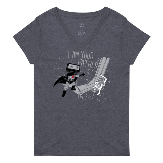 I Am Your Father Cassette Women's V-Neck Tee