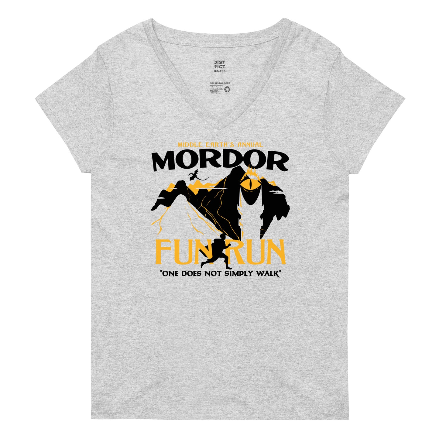 Mordor Fun Run Women's V-Neck Tee