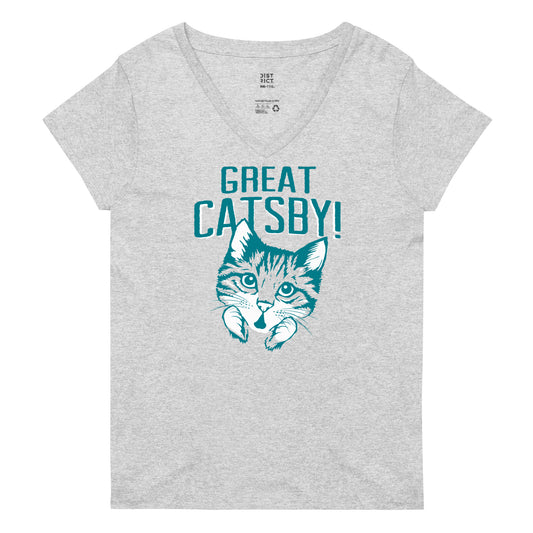 Great Catsby! Women's V-Neck Tee