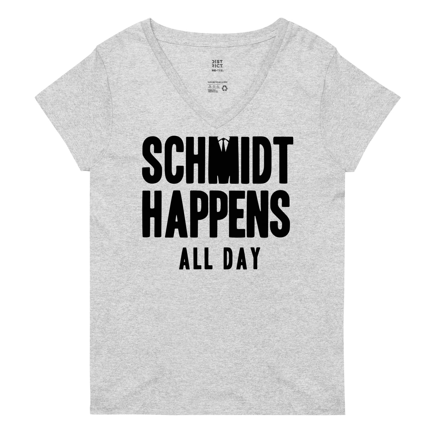 Schmidt Happens All Day Women's V-Neck Tee