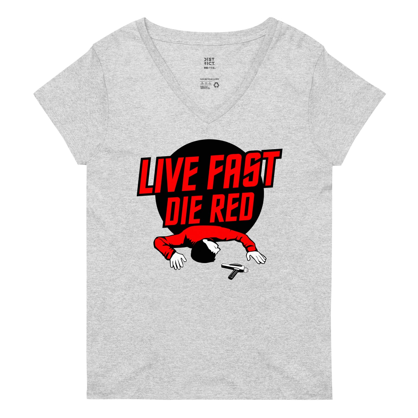 Live Fast Die Red Women's V-Neck Tee