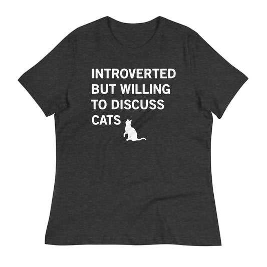 Introverted But Willing To Discuss Cats Women's Signature Tee