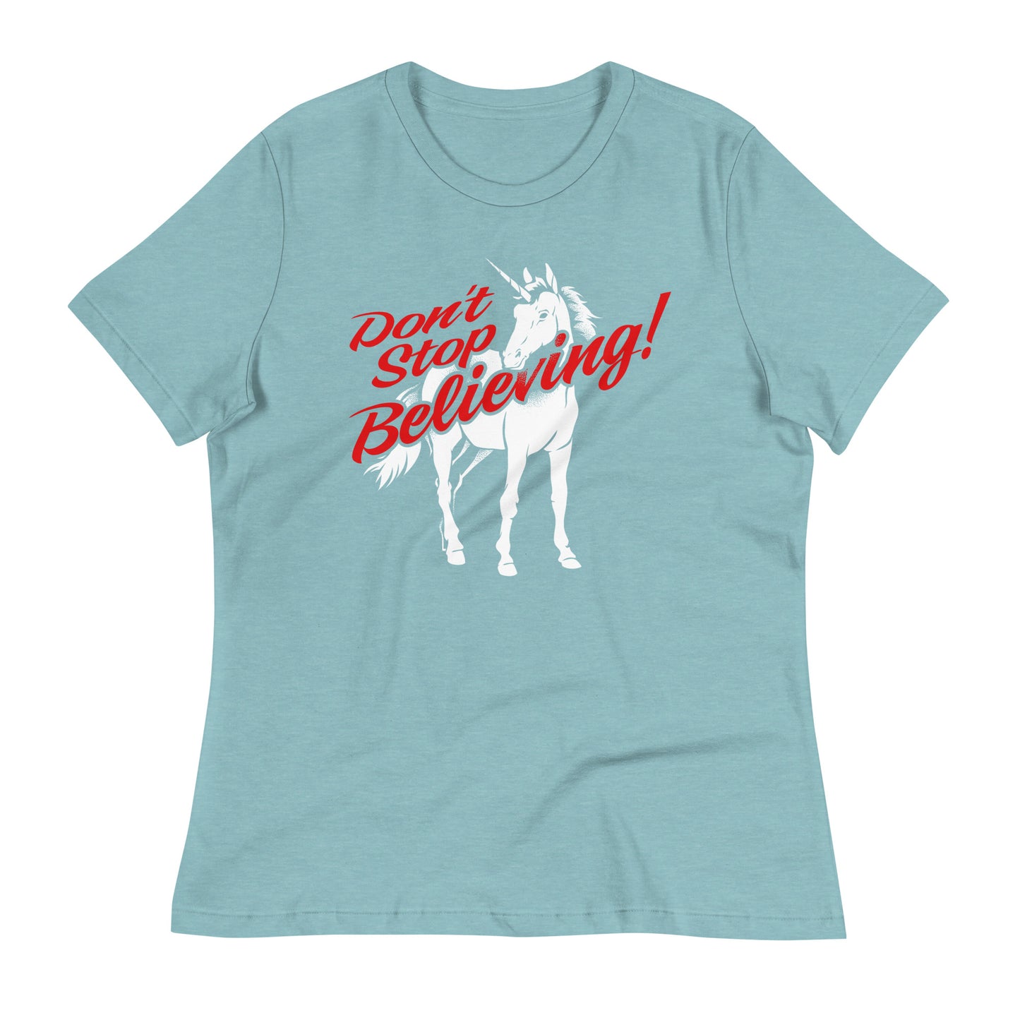 Don't Stop Believing Unicorn Women's Signature Tee